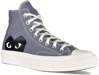 Comme des Garçons Hoge Sneakers met Zwart Hart Logo Gray Heren