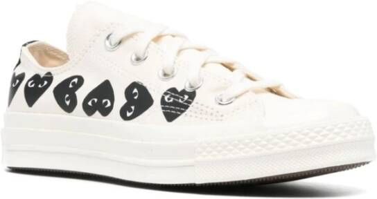 Comme des Garçons Hartprint Canvas Sneakers Beige Dames