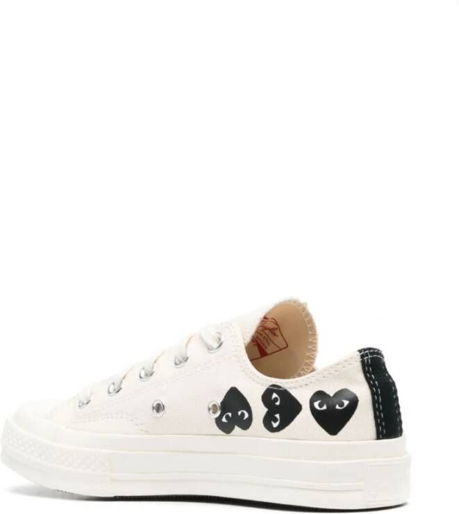 Comme des Garçons Hartprint Canvas Sneakers Beige Dames