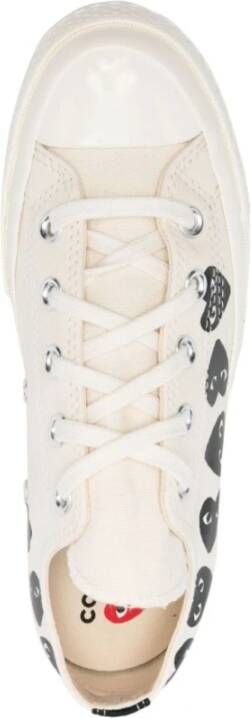 Comme des Garçons Hartprint Canvas Sneakers Beige Dames