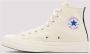 Comme des Garçons Play Beige Canvas Hi-Top Sneakers Beige Heren - Thumbnail 2