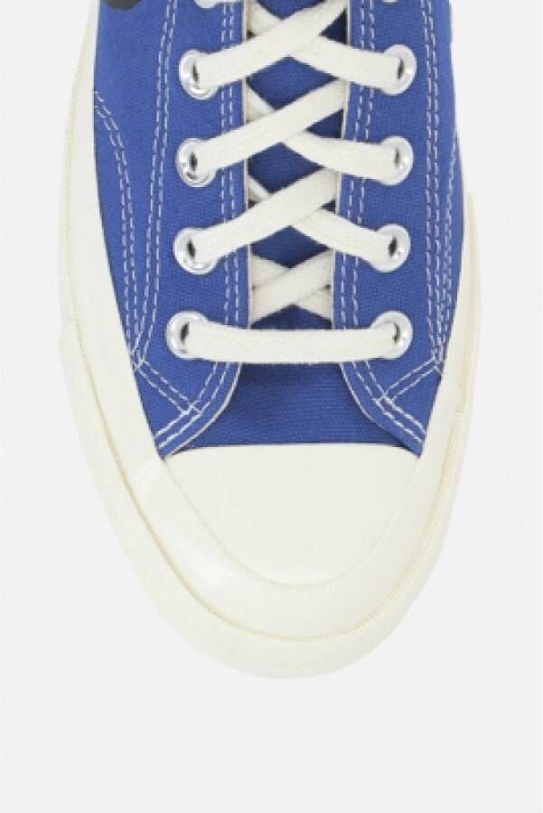 Comme des Garçons Play Blauwe Canvas Lage-Top Hart Sneakers Blue Heren