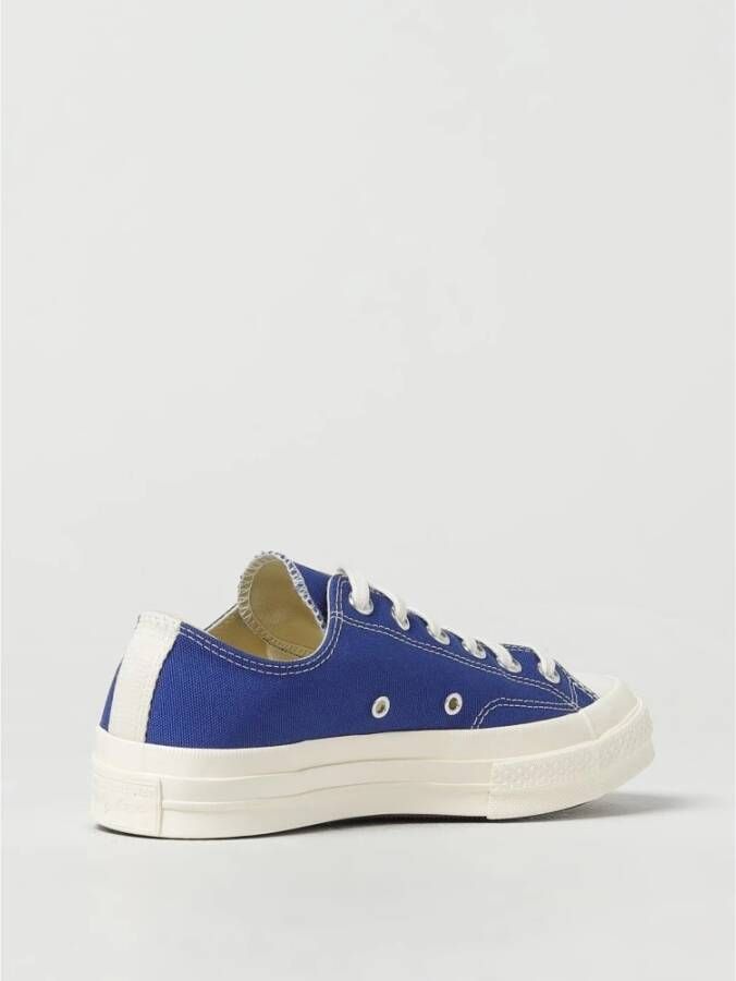 Comme des Garçons Play Blauwe Canvas Lage Top Sneakers Blue Unisex