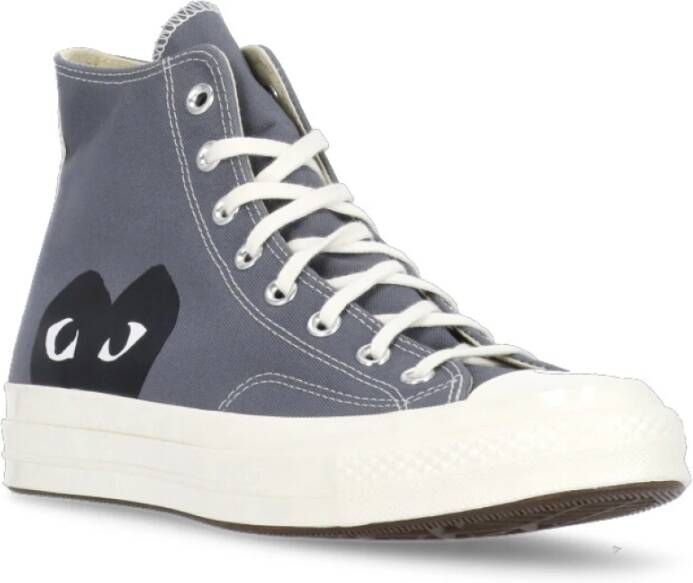 Comme des Garçons Play Canvas High Top Sneakers Grijs Gray Dames