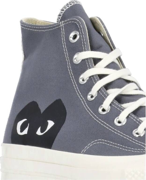 Comme des Garçons Play Canvas High Top Sneakers Grijs Gray Dames