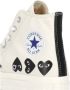 Comme des Garçons Play Canvas High Top Sneakers Ivory Beige Dames - Thumbnail 6