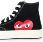 Comme des Garçons Play Canvas Hoge Sneaker met Rood Hart Logo Black Heren - Thumbnail 3