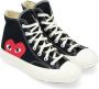 Comme des Garçons Play Canvas Hoge Sneakers met Rood Hart Black Heren - Thumbnail 2