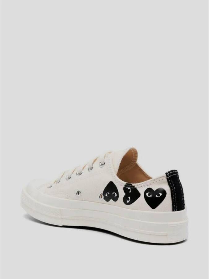 Comme des Garçons Play Stijlvolle Canvas Sneakers voor Mannen White Heren