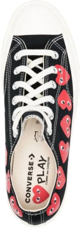 Comme des Garçons Play Lage Sneakers met Hartenprint White Heren