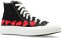 Comme des Garçons Zwarte Canvas Hart Print Sneakers Black Dames - Thumbnail 4