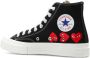 Comme des Garçons Zwarte Canvas Hart Print Sneakers Black Dames - Thumbnail 5