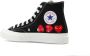 Comme des Garçons Zwarte Canvas Hart Print Sneakers Black - Thumbnail 6