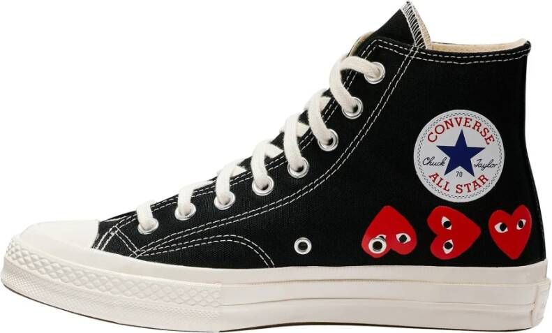 Comme des Garçons Play Chuck 70 Multi Heart High Zwarte Sneakers Black Heren