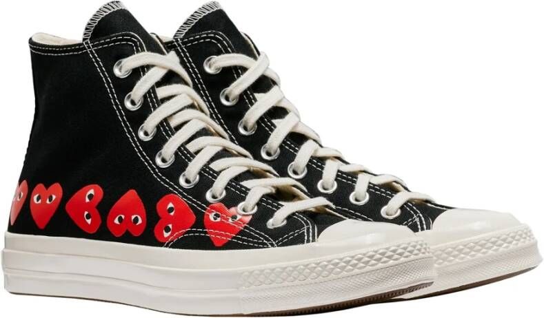 Comme des Garçons Play Chuck 70 Multi Heart High Zwarte Sneakers Black Heren