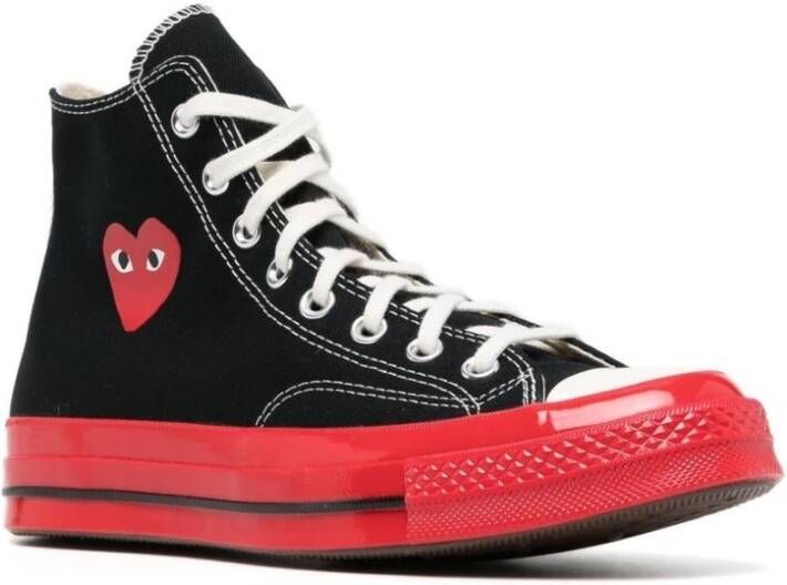 Comme des Garçons Play Chuck Taylor 1970s Hoge Sneakers Black Heren