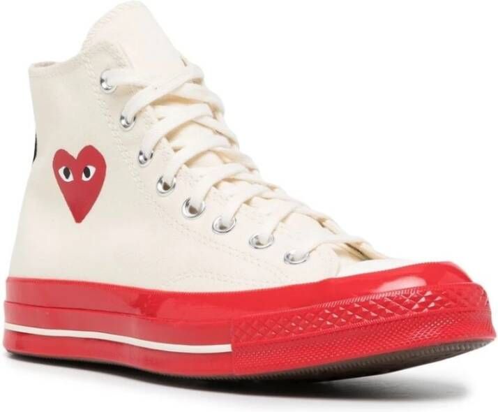 Comme des Garçons Play Chuck Taylor 1970s Hoge Sneakers White Heren