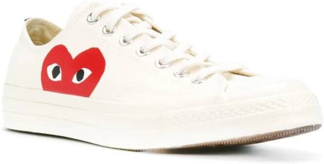 Comme des Garçons Play Chuck Taylor 1970s Lage Sneakers White Heren