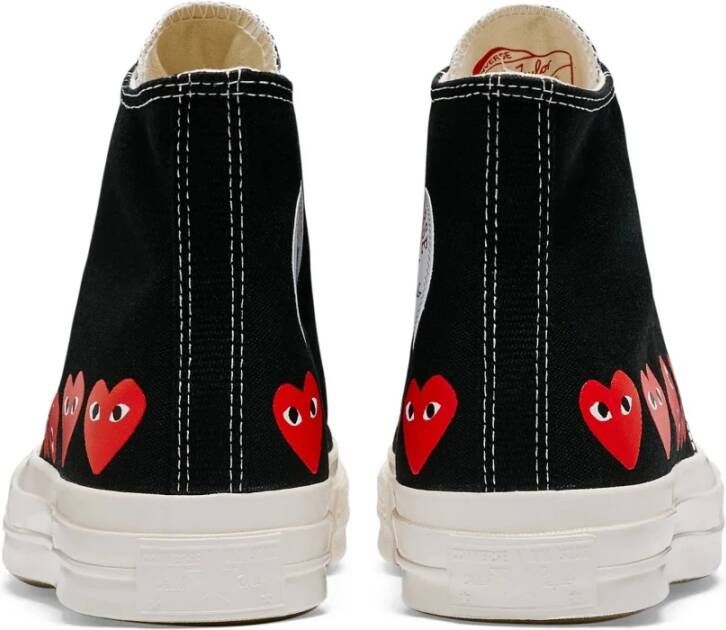 Comme des Garçons Play Zwarte Hart High-Top Chuck Taylor Sneakers Black Unisex