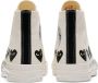 Comme des Garçons Play Chuck Taylor Multi Heart High-Top Sneakers White Unisex - Thumbnail 4