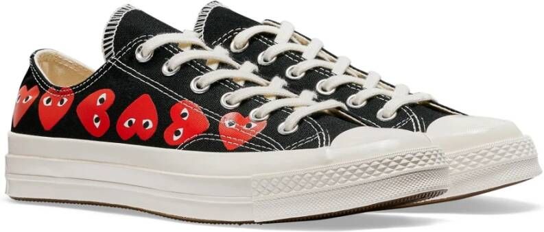 Comme des Garçons Play Zwarte Multi Heart Chuck Taylor Sneakers Black Unisex