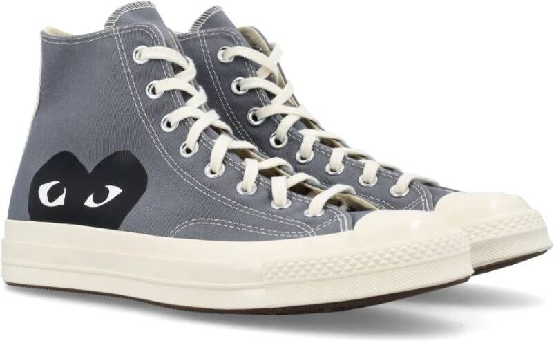 Comme des Garçons Play Grijze Canvas Chuck 70 CGD Hi Sneakers Gray Dames