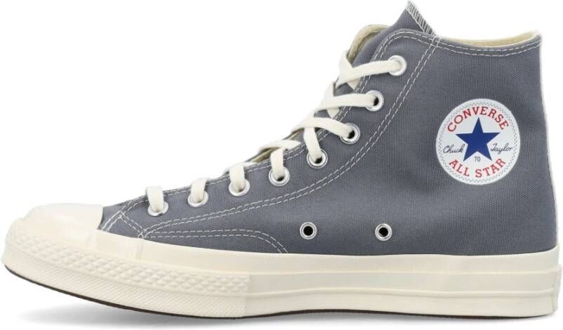 Comme des Garçons Play Grijze Canvas Chuck 70 CGD Hi Sneakers Gray Dames