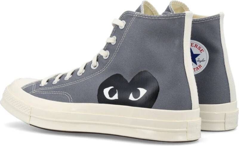 Comme des Garçons Play Grijze Canvas Chuck 70 CGD Hi Sneakers Gray Dames