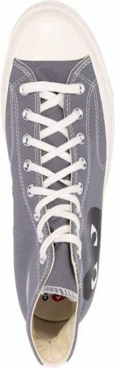 Comme des Garçons Play Grijze Heart High-Top Sneakers Gray Heren