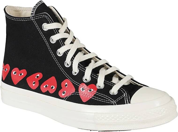 Comme des Garçons Play Hart High Top Sneakers Black Heren