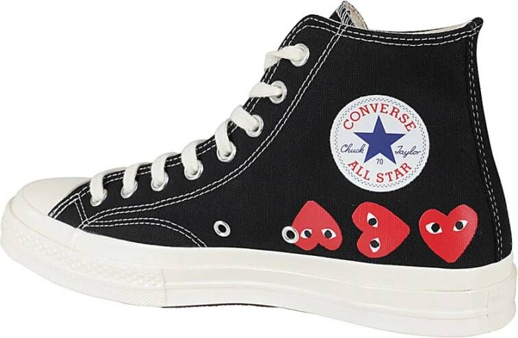 Comme des Garçons Play Hart High Top Sneakers Black Heren