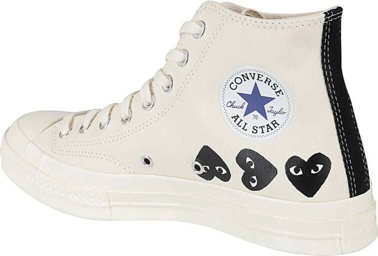 Comme des Garçons Play Hart High Top Sneakers White Heren