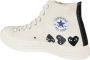 Comme des Garçons Play Hart High Top Sneakers White Heren - Thumbnail 3