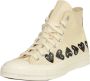 Comme des Garçons Play Multi Heart High Top Sneakers Beige Heren - Thumbnail 3