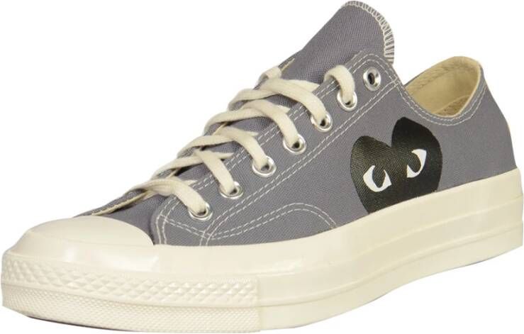 Comme des Garçons Play Hart Lage Top Sneakers Gray Heren