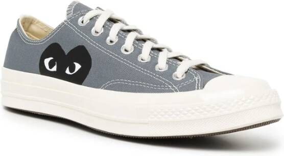 Comme des Garçons Play Hart Motief Canvas Sneakers Grijs Gray Dames