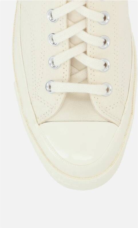 Comme des Garçons Play Hart Print Canvas Lage Sneakers White Dames