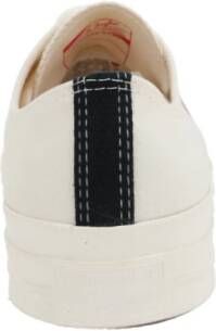 Comme des Garçons Play Hart Print Canvas Lage Sneakers White Heren