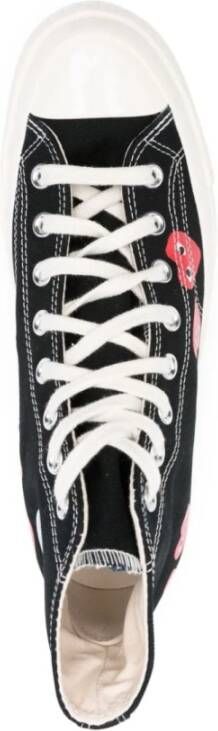 Comme des Garçons Play Hart Print Canvas Sneakers Zwart Black Dames