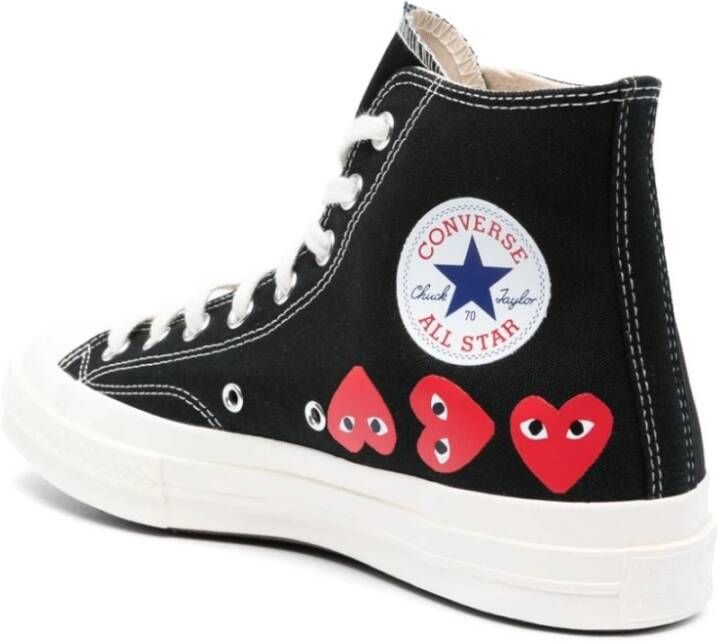 Comme des Garçons Play Hart Print Canvas Sneakers Zwart Black Dames