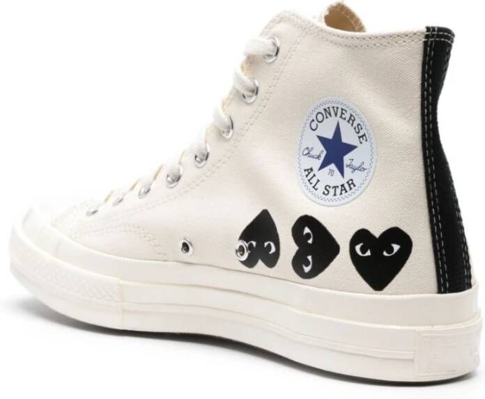 Comme des Garçons Play Hart Sneakers Wit Hoge Top White Dames