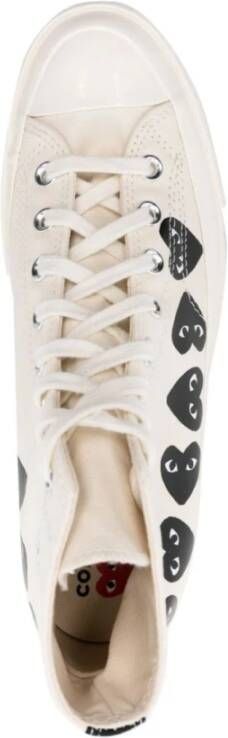 Comme des Garçons Play Hart Sneakers Wit Hoge Top White Dames