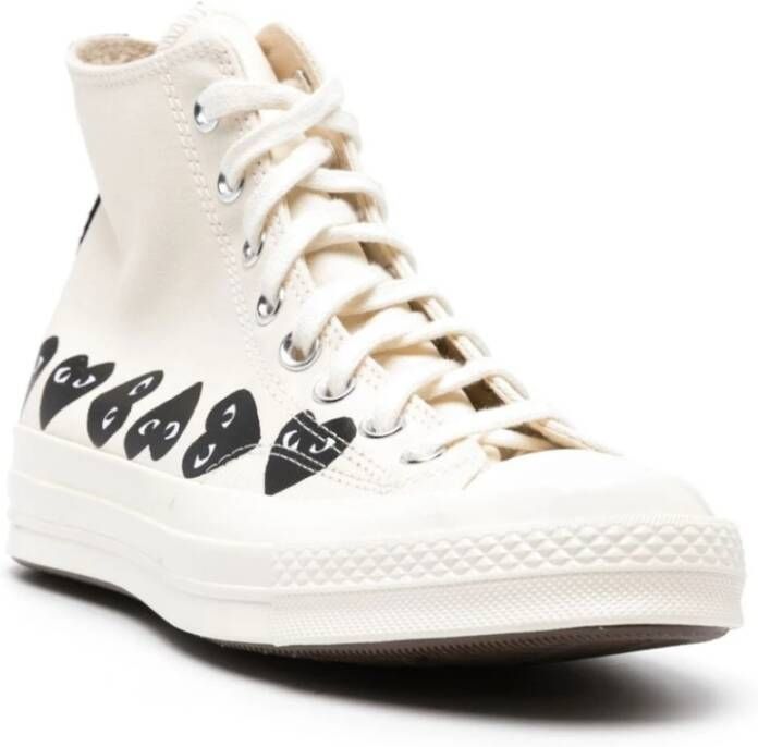 Comme des Garçons Play Hart Sneakers Wit Hoge Top White Dames