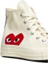 Comme des Garçons Play Hoge Sneakers Wit Rood Hart White Dames - Thumbnail 4