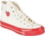 Comme des Garçons Play Hoge Top Sneakers White Heren - Thumbnail 2