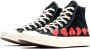 Comme des Garçons Zwarte Canvas Hart Print Sneakers Black - Thumbnail 13