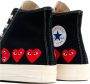 Comme des Garçons Zwarte Canvas Hart Print Sneakers Black Heren - Thumbnail 3