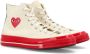 Comme des Garçons Play Off White Canvas High Top Sneakers Beige Heren - Thumbnail 2