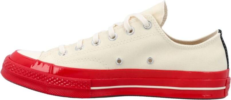 Comme des Garçons Play Rode Hart Chuck 70 Lage-top Sneakers Beige Dames