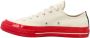 Comme des Garçons Play Rode Hart Chuck 70 Lage-top Sneakers Beige Dames - Thumbnail 3